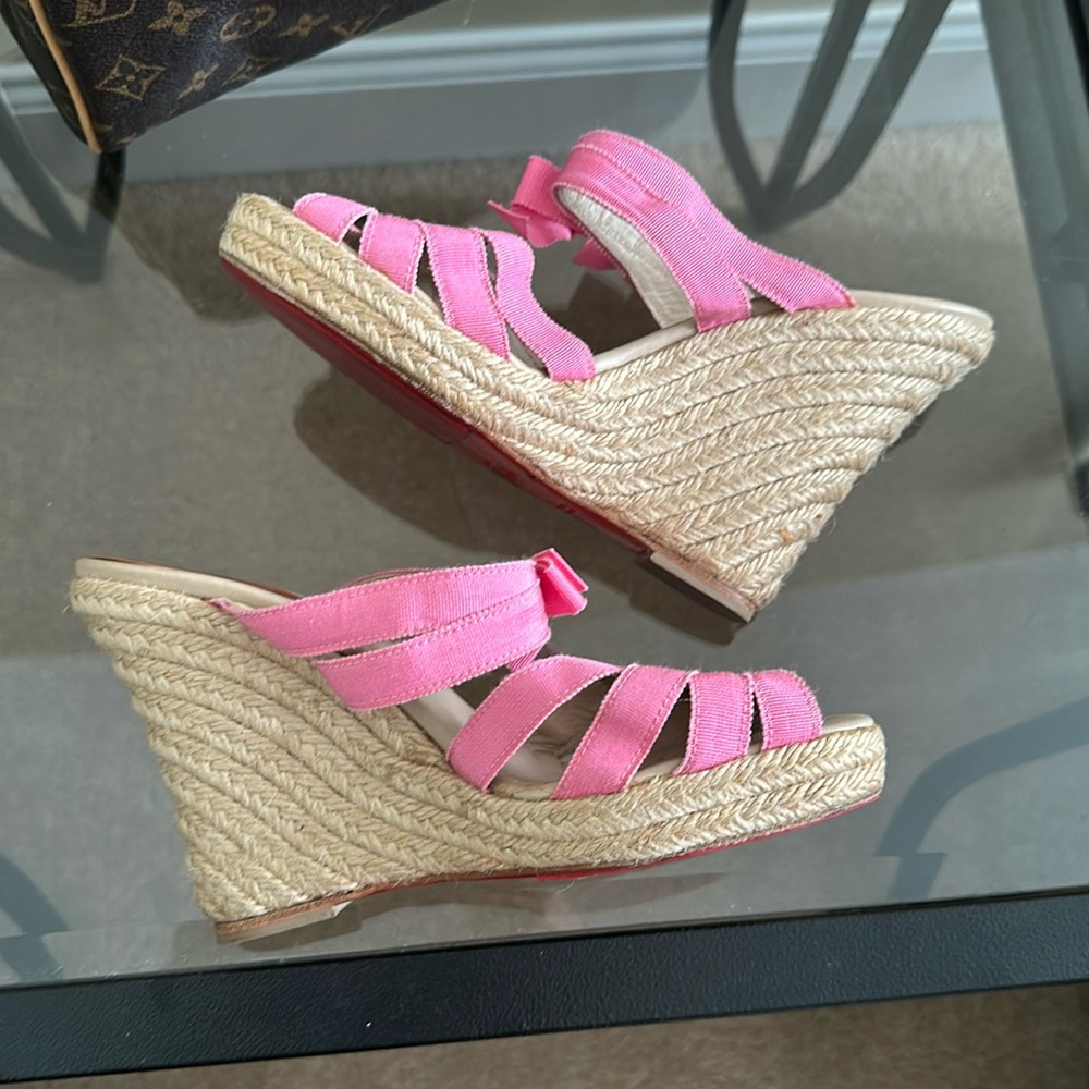 Christian Louboutin Pink Espadrilles EU38 - Picture 10 of 14